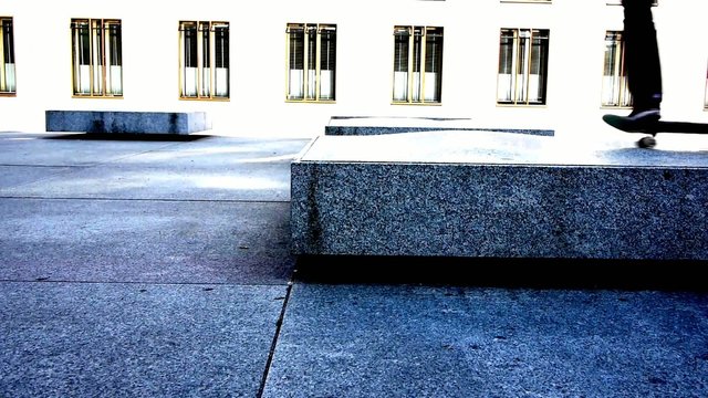 Skateboarder Shows Great Jump