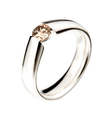 Engagement ring, diamond high key