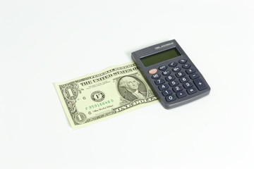 The American dollar with the calculator