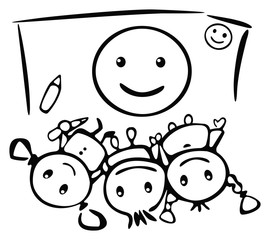 Kids draw smile!