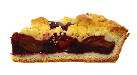 Freshly baked plum cake