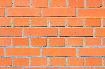 Red brick wall.
