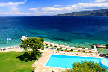 tropical swimming pool near the beach