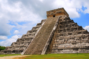 Chichén Itzá messico piramidi - obrazy, fototapety, plakaty