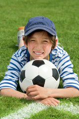 Kind, Junge, Fußball
