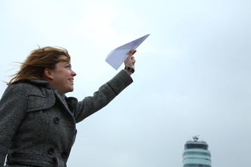 Business Woman on Airport