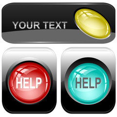 Help. Vector internet buttons.
