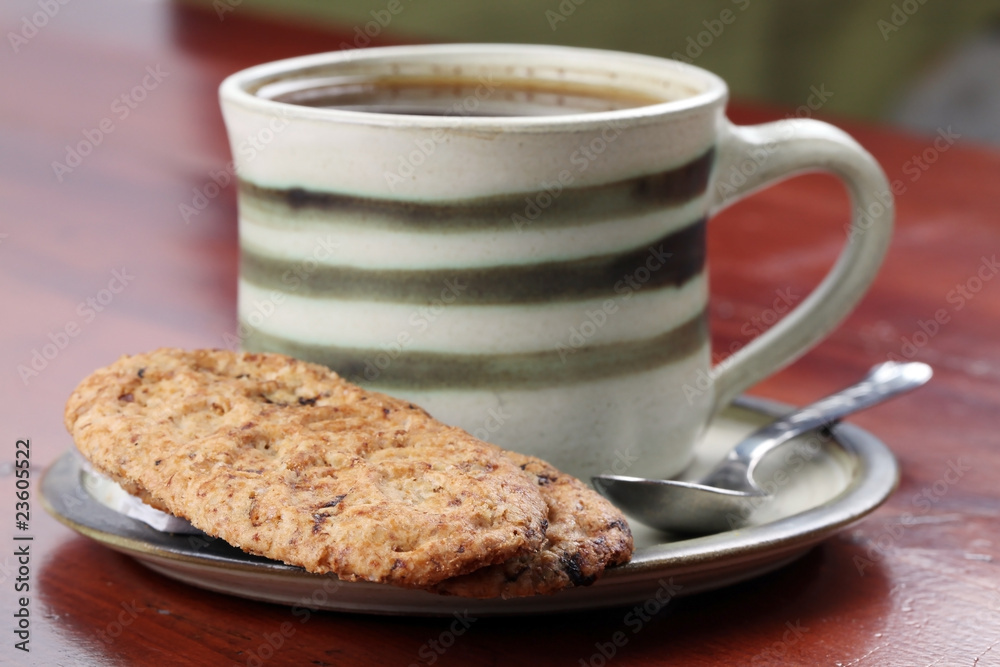 Wall mural biscuits and coffee