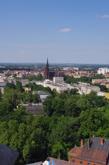 Fototapeta na wymiar Miasto z lotu ptaka