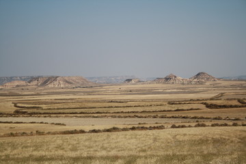 Desierto de las Bardenas Reales en Navarra, España.