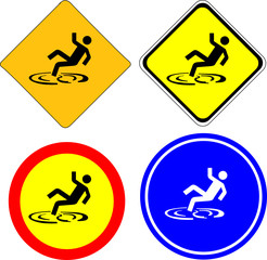 drowning signs vector