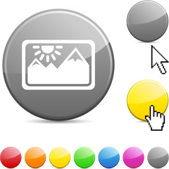 Obraz premium Picture glossy button.