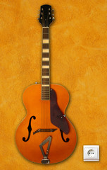 Naklejka premium old style guitar