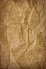 crumpled brown paper