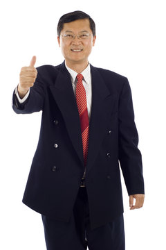 Senior Asian Business Man -Thumbs up!
