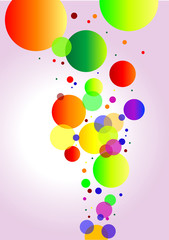 design with color circles on light background