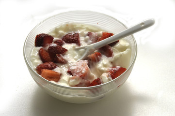 Yogurt con le fragole