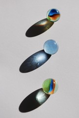 Canicas, juego, cristal