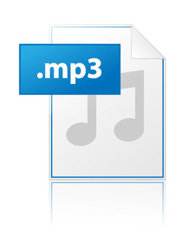 MP3 icon (sound music audio file format extension type vector)