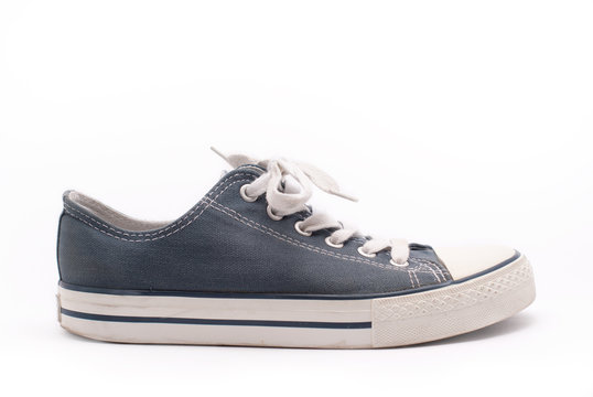 blue walking shoe