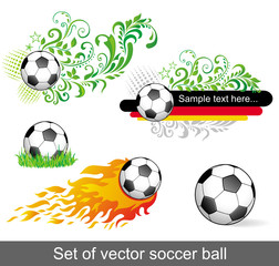 Set of soccer ball.