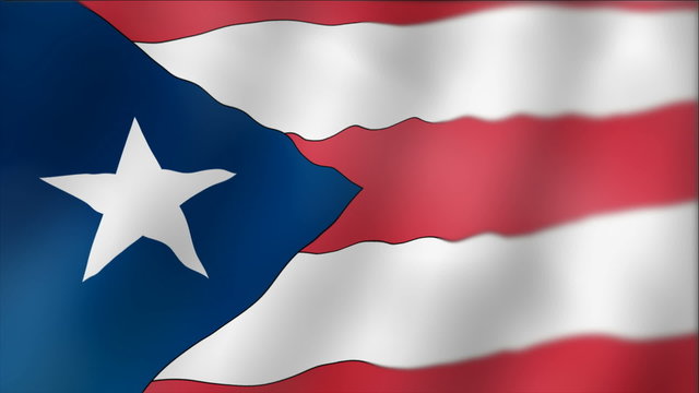Puerto Rico - waving flag detail