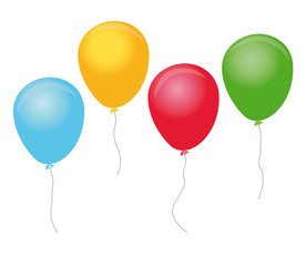 Ballons bunt für die Party