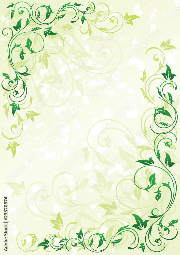 Wall mural floral background