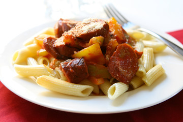 Pasta with Sausage and Peppers