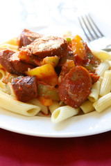 Pasta with Sausage and Peppers
