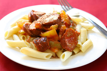Pasta with Sausage and Peppers