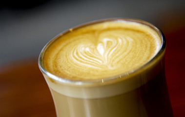 Cafe Latte Art Love Heart