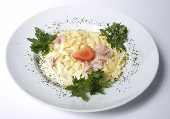 Spaghetti on a plate