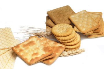 Snacks isolated on white