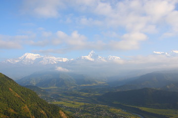 Fototapeta premium Himalaya and Cloud and Blue Sky