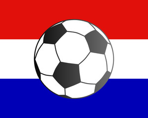 Fahne der Niederlande und Fußball