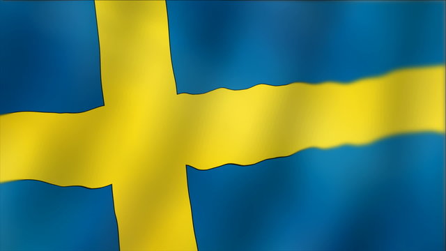Sweden - waving flag detail