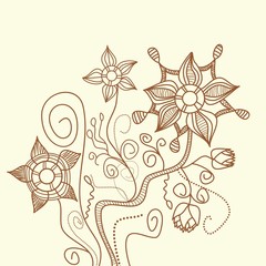 Hand drawn floral background
