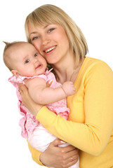 Young  mother with baby girl