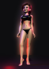 Fototapeta premium 3D toon woman