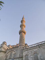 Fototapeta na wymiar Vista de la Mezquita Azul, la joya de Estambul, Turquía