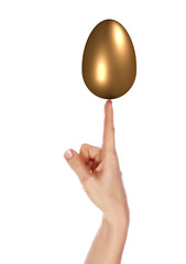 Golden Egg and hands