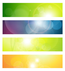 Banners, headers abstract lights
