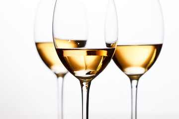 Glasses of white wine