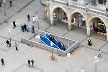 Marienplatz München / Munich - Reale Tiltshift Aufnahme, kein Modell - real tiltshift photo, no...