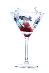 drink with strawberry