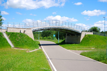 The foot bridge over a path