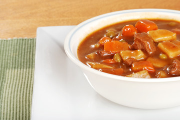closeup beef stew