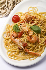 spaghetti e gamberoni