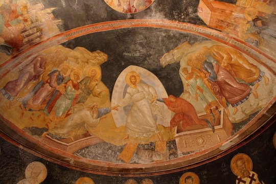 famous painting in Chora church